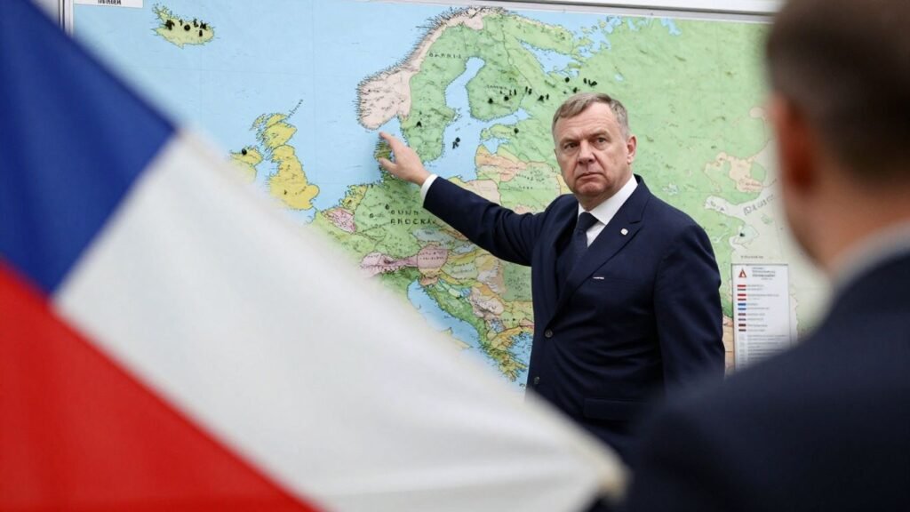 Polish flag with map showing limited Russian forces.