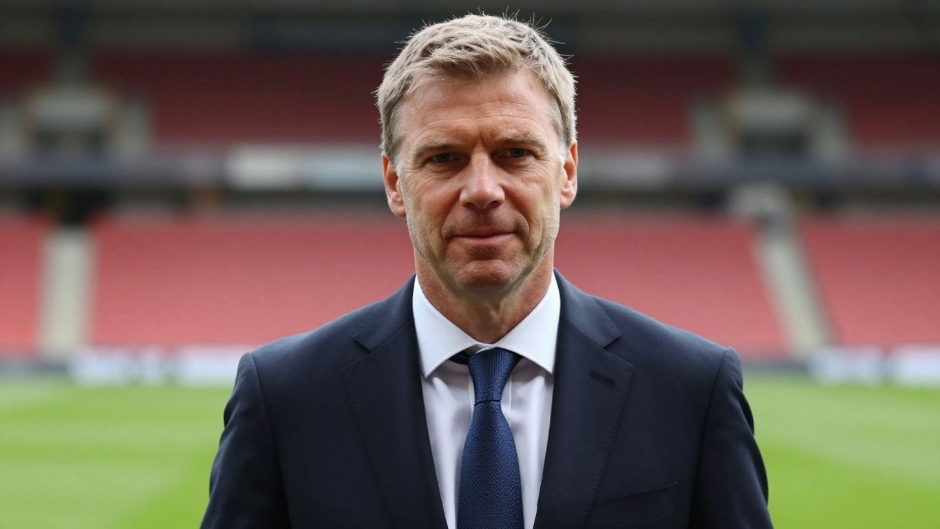 David Moyes looking serious