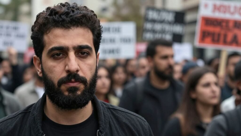 [Hasan Piker] in political controversy with protest imagery.