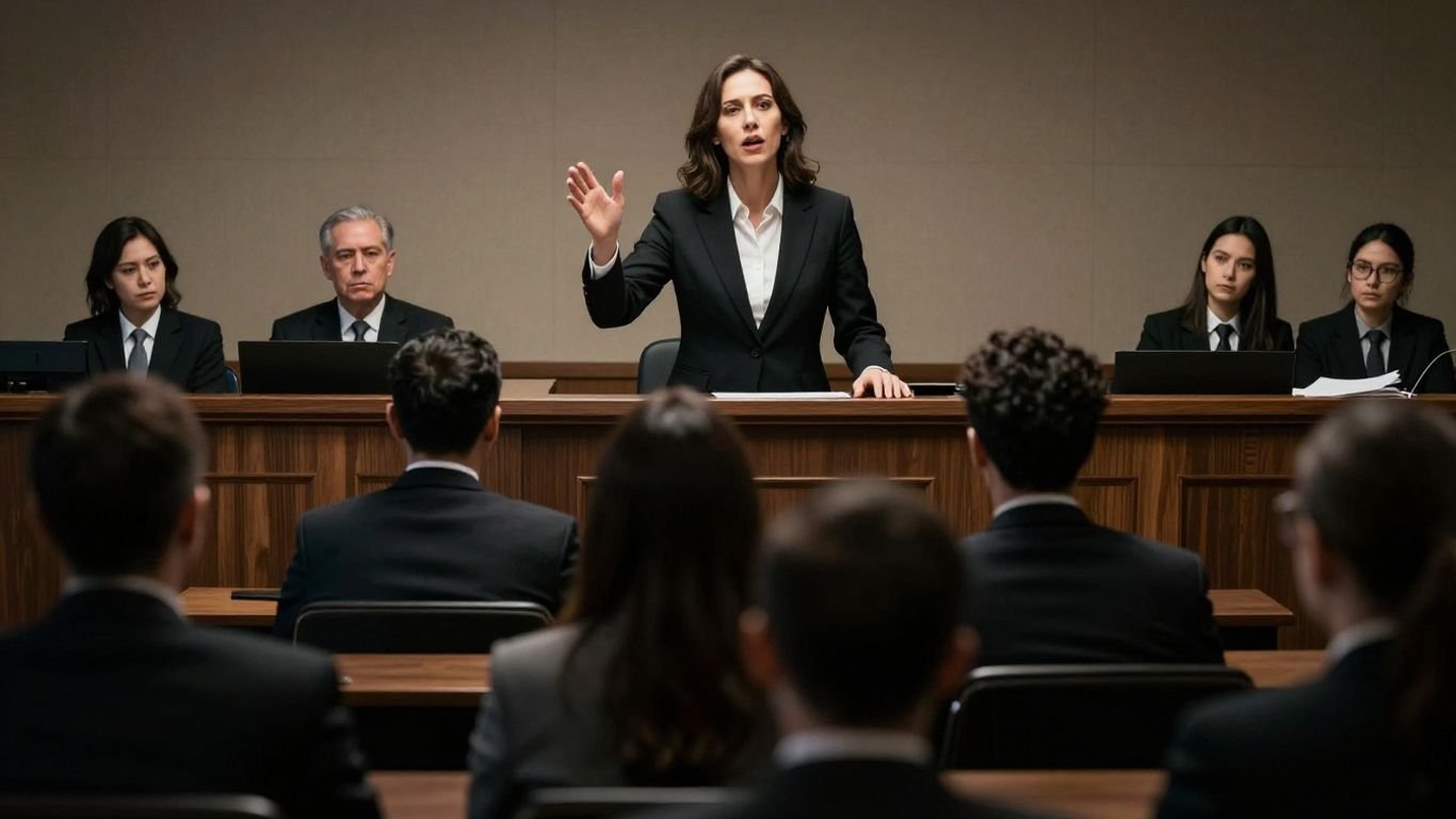 Defense lawyer confronts jury during Lindsay Clancy trial.